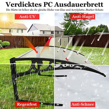 AUFUN Mähroboter Garage Dach Carport für Rasenmäher Automower 103 x 77 x 45,5 cm Mähroboter Carport Schutzhülle Schutz vor Regen, Hagel und UV-Strahlen - 3