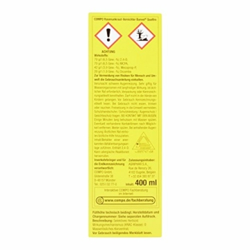 Compo Rasenunkraut-Vernichter Banvel Quattro (Nachfolger Banvel M), Bekämpfung von schwerbekämpfbaren Unkräutern im Rasen, Konzentrat, 400 ml (400 m²) - 3