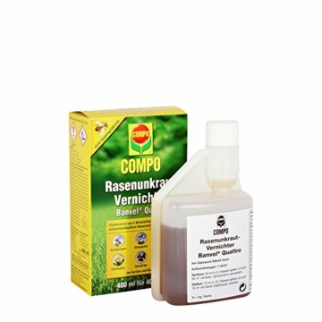 Compo Rasenunkraut-Vernichter Banvel Quattro (Nachfolger Banvel M), Bekämpfung von schwerbekämpfbaren Unkräutern im Rasen, Konzentrat, 400 ml (400 m²) - 5