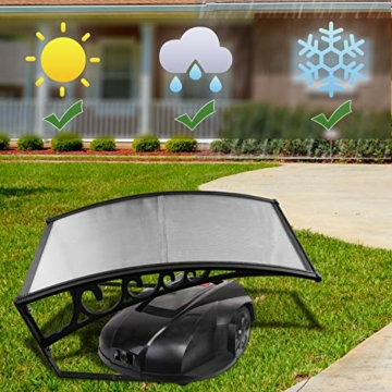 EINFEBEN Mähroboter Garage Dach Carport für Rasenmäher Automower 105x85x45cm Mähroboter Carport Schutzhülle Schutz vor Regen, Hagel und UV-Strahlen Kommt - 3
