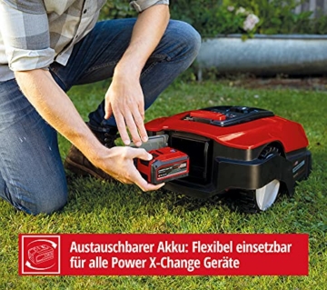 Einhell Mähroboter FREELEXO 1200 LCD BT (für bis zu 1200 m², Multizonen-Mäher, Bluetooth App-Steuerung, für Steigungen bis 35%, inkl. PXC-Akku und Installationszubehör) - 4