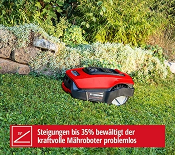 Einhell Mähroboter FREELEXO 1200 LCD BT (für bis zu 1200 m², Multizonen-Mäher, Bluetooth App-Steuerung, für Steigungen bis 35%, inkl. PXC-Akku und Installationszubehör) - 5