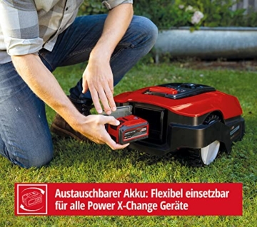 Einhell Mähroboter FREELEXO 350 Power X-Change (Li-Ion, Second-Area-Modus, bis 35% Steigung, für 350 m² Rasenfläche geeignet, Stoß-/Kipp-/Hebe-/Regensensor, inkl. Installations Kit) - 4