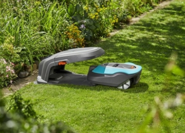 Gardena Garage für Mähroboter: Garage passend für Gardena SILENO, SILENO+, smart SILENO, smart SILENO+, dient als Sonnenschutz und Regenschutz für Rasenroboter und Ladestation (4011-20) - 8