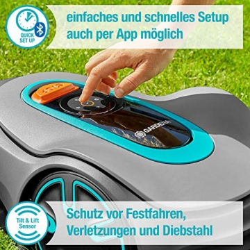 Gardena Mähroboter SILENO minimo 250 m²: intelligenter Rasenmäher mit optimaler Konnektivität, mit Gardena Bluetooth® App programmierbar, DE-Version (15201-20) - 6