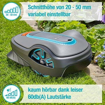Gardena smart SILENO life Set: Mähroboter für Rasenflächen bis 1000 qm, steuerbar per smart App, geräuscharm, inkl. smart Gateway (19114-20) - 3