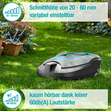 Gardena smart system Set: Mähroboter smart SILENO+ bis zu 2000 m² Rasenfläche, steuerbar per smart App, geräuscharm, Spiralmähfunktion, inkl. smart Gateway (19065-60) - 2