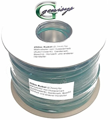 Genisys Begrenzungsdraht Kabel 250m kompatibel mit Viking iMow ® MI 422 422 P Begrenzungs Draht Ø2,7mm - 3