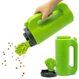 Housekeeps Handstreuer, ganzjährig einsetzbares Streugerät für Dünger, Rasensamen, Splitt & Streusalz, Ganzjahresstreuer mit gleichmäßigem Fächerauslauf-Verteiler, Garten Saatgutverteiler, 2 l - 1