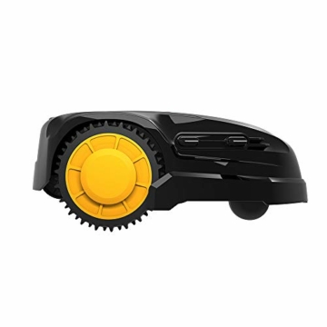 LANDXCAPE Mährobot LX799 für bis zu 300m² & 25% Steigung Automatischer Rasenmäher mit Seitenlast-Digitalanzeige 3-Messer-Schneid-/Mulchsystem Stoßerkennung Vernetzter Garten Roboter Schwarz/Organge - 4