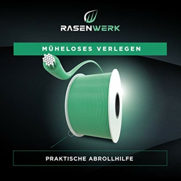 RASENWERK® - Universal Begrenzungskabel für Mähroboter - Begrenzungsdraht für Rasenmäher - Draht aus verzinntem Kupfer - Rasenroboter Zubehör Ø2,7mm - 150m - 4