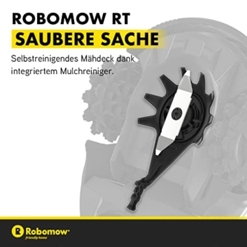 ROBOMOW RT700 Robotermäher/Rasenroboter für Flächen bis 700 qm | 4,3 Ah; 18cm Schnittbreite; einfache Installation, selbstreinigend und inkl. schwimmendem Mähdeck, Mulchreiniger - 16