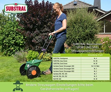 Substral Rasensamen Sport und Spiel, strapazierfähige Rasensaat-Mischung mit Grünfärbung gegen Vogelfraß, 2kg, 100m² - 5