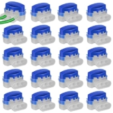 Supamz Kabelverbinder, 20 Stücke Kabelverbinder for Mähroboter Rasenroboter Rasenmäher Automower 314 Wasserdicht Kabelklemmen Anschlussklemmen Kabel Verbinder für Gardena Mähroboter - 1