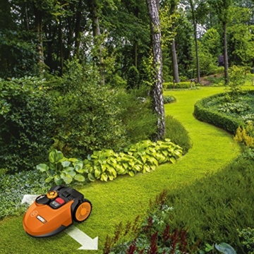 Worx Landroid SO500i Mähroboter – Automatischer Rasenmäher für bis zu 500 qm mit WLAN-Verknüpfung (App-Steuerung) und verstellbarer Schnitthöhe – 54,2 x 40,1 x 23,6 cm (L x B x H) - 4