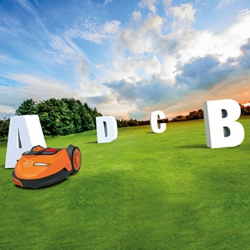 Worx Landroid SO500i Mähroboter – Automatischer Rasenmäher für bis zu 500 qm mit WLAN-Verknüpfung (App-Steuerung) und verstellbarer Schnitthöhe – 54,2 x 40,1 x 23,6 cm (L x B x H) - 6