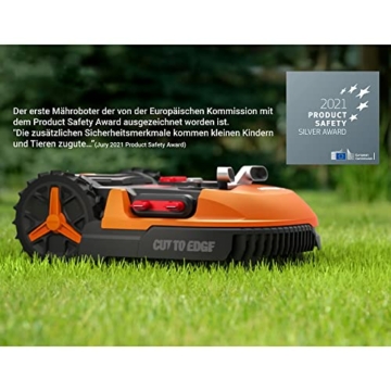 WORX Landroid WR900E Mähroboter – Akkurasenmäher für kleine Gärten mit bis zu 500m² – Selbstfahrender Rasenmäher für einen ordentlichen Rasenschnitt – Inklusive Anti-Kollisions-System - 3