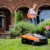 Yard Force Mähroboter COMPACT 280R, geeignet für Rasenflächen bis zu 300 qm-mit iRadar Ultraschallsensor, Kantenschneide-Funktion, Regensensor und bürstenloser Motor, 20 V, schwarz/orange - 2