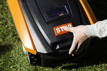 YARD FORCE Mähroboter X50i bis zu 500 qm-Selbstfahrender Rasenmäher Roboter mit WLAN-Verbindung, App-Steuerung, iRadar Ultraschallsensor, Kantenschneide-Funktion und bürstenloser Motor, schwarz/orange - 3