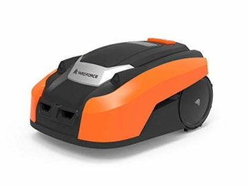 YARD FORCE Mähroboter X50i bis zu 500 qm-Selbstfahrender Rasenmäher Roboter mit WLAN-Verbindung, App-Steuerung, iRadar Ultraschallsensor, Kantenschneide-Funktion und bürstenloser Motor, schwarz/orange - 1
