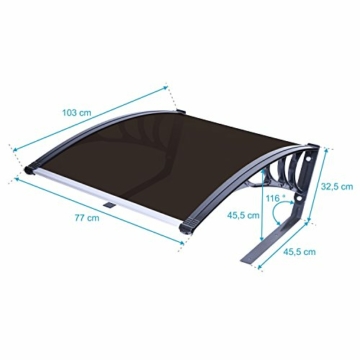 Zelsius Mähroboter Garage | 77 x 103 x 45,5 cm | dunkelbraun | Garage für Mähroboter, Überdachung für Rasenroboter, Rasenmähroboter Garage - 3