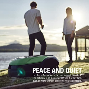 Greenworks Mähroboter Optimow 10 GRL110 (Akku-Rasenmäher selbstfahrend bis 1000m² smart GreenGuide app bis 35% Steigung 20-60mm Schnitthöhe bis zu 70min Mähzeit besonders leise mit Ladestation) - 3