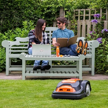 Yard Force Mähroboter SA900ECO, geeignet für Rasenflächen bis zu 900 qm, Kantenschneide-Funktion, Regensensor und bürstenloser Motor, 28 V, schwarz/orange - 4
