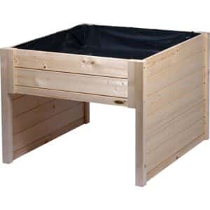 Dobar Mährobotergarage mit integriertem Pflanzkasten Natur 56 cm x 73 cm x 79 cm