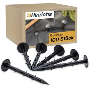 Hinrichs Erdnägel 100 Stück Erdanker Unkrautvlies mit 6 Widerhaken