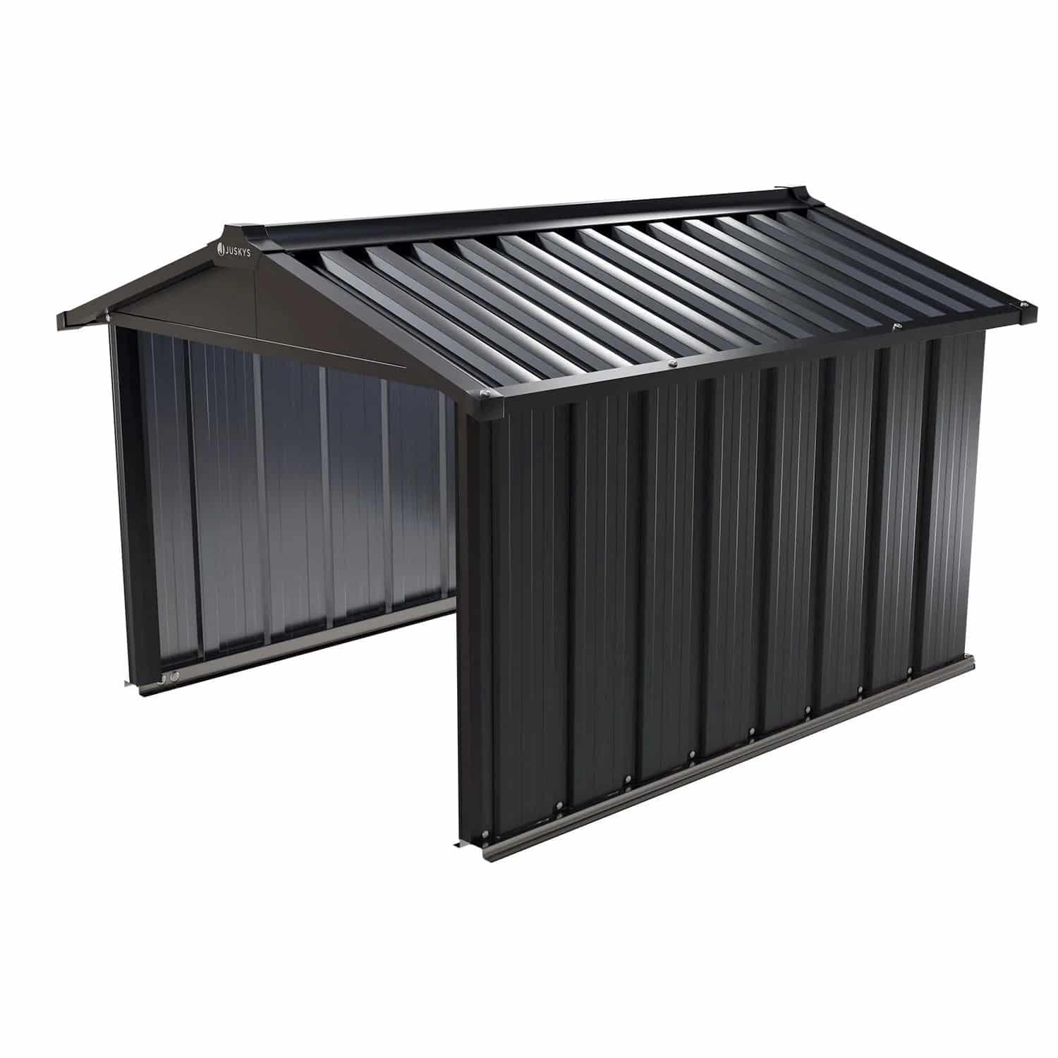 Juskys Mähroboter Garage MGMT1 aus Metall mit Satteldach in Anthrazit